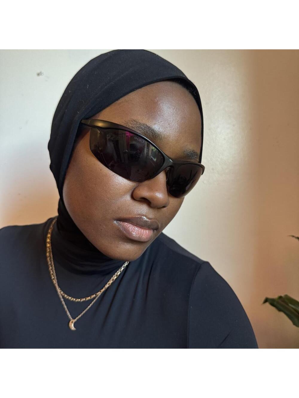 Black Wrap Around Bifocal Sun Readers (+2.50) | Cyber Gorpcore Sport Sunglasses
